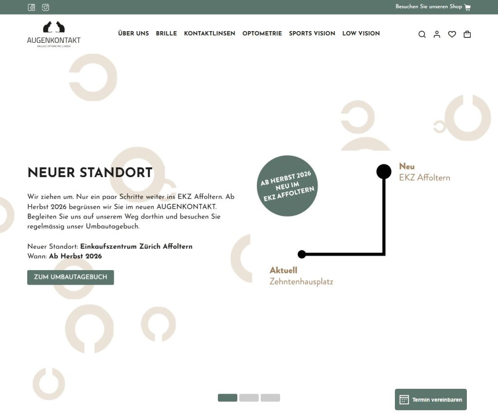 Startseite von augenkontakt-shop.ch