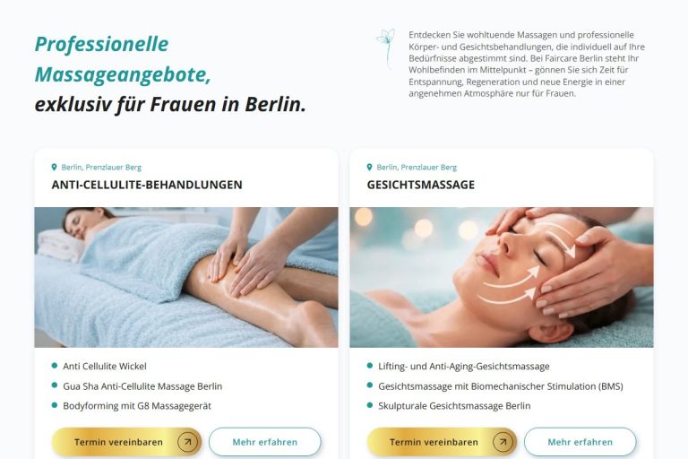 Karten der Leistungsgruppen auf der Faircare-Leistungsübersicht