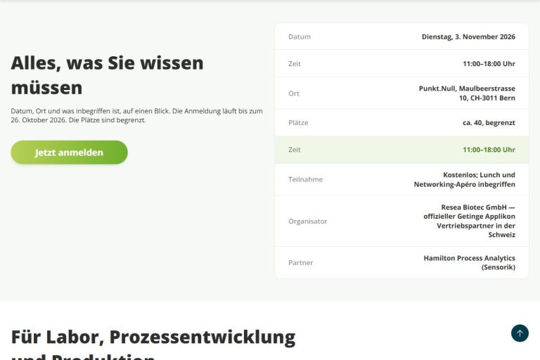 Block mit den wichtigsten Fakten zum Bioprocess Symposium